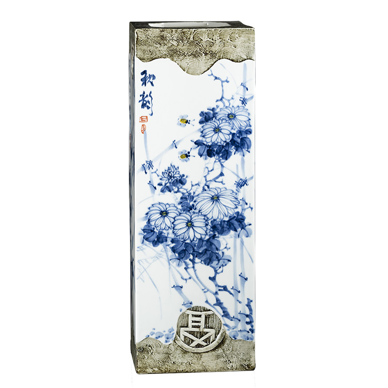 摆件客厅陶瓷花瓶景德镇中式