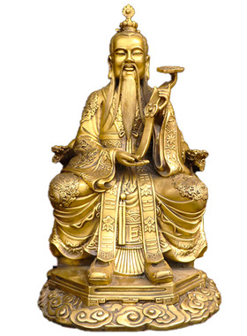黄铜家居寺庙供奉三清道祖
