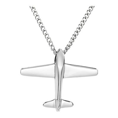 GRGRS925纯银个性飞机吊坠项链
