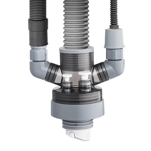 潜水艇厨房下水管三头通下水三通分流器多功能水槽接头防返臭神器