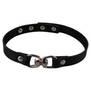 个性朋克黑色环扣项圈暗黑系y2k甜酷辣妹choker项链亚比脖子配饰