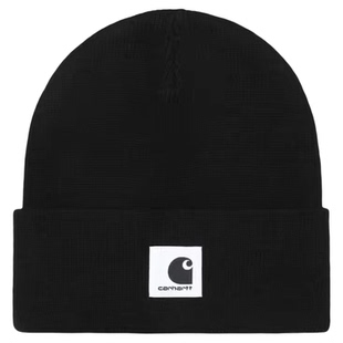 正品carhartt wip卡哈特帽子冷帽男女款冬针织帽大头围护耳毛线帽
