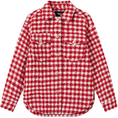 森马外套女春季时尚上衣格子衫潮