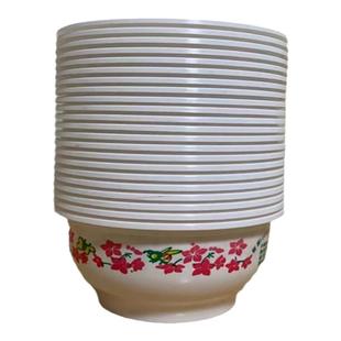 一次性碗筷套装加厚食品级塑料圆形加硬餐盒餐具过年结婚家用筷子