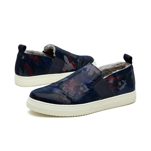 jm快乐玛丽男鞋断码特价冬款加绒棉鞋纯色加棉雪地靴休闲运动男鞋