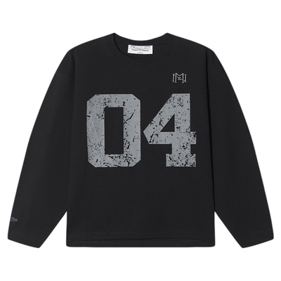 MN简约复古做旧印花保暖卫衣男