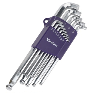 英制内六角扳手L型超短边短尾狭窄空间加硬材质公制球头单支套装