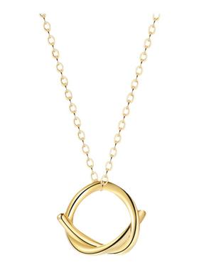 S999纯银几何打结项链气质高级感