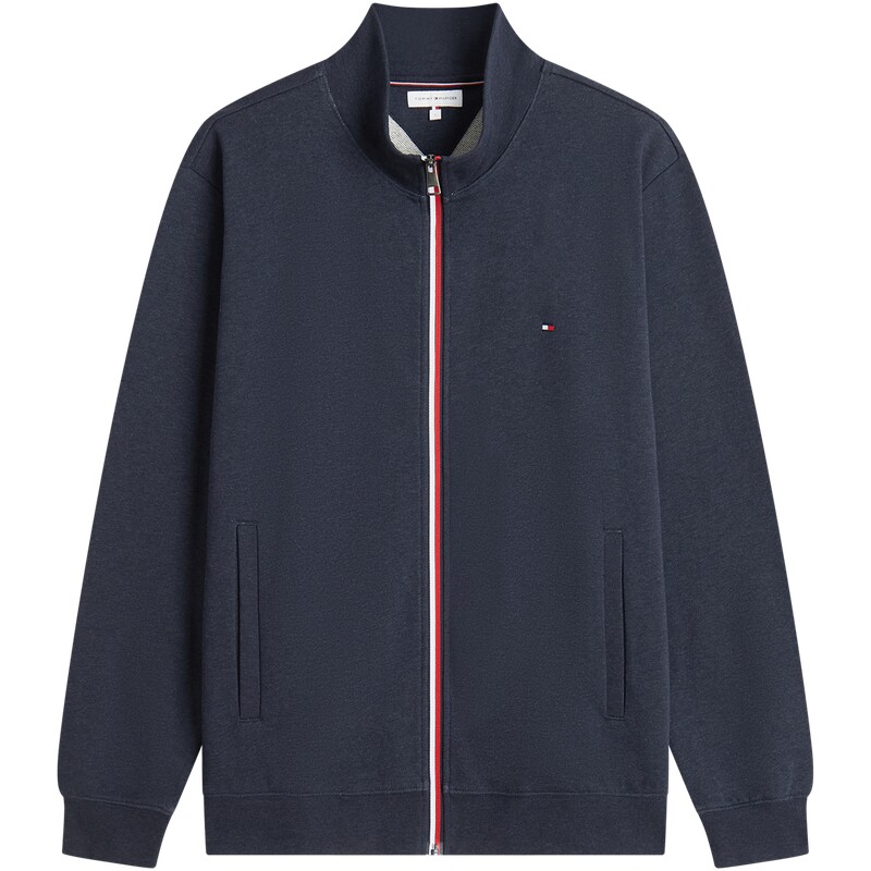 Tommy男装撞色门襟立领卫衣外套