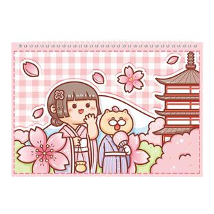 小麻薯双面离型纸本活页本子简约A4A5胶带贴纸手帐本工具材料空白