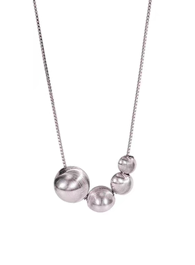 十里间【通通顺｜925银】简约气质s925滚珠项链百搭通勤锁骨链