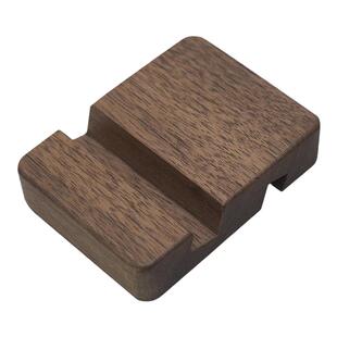 桌面实木手机支架黑胡桃木简约日式ipad平板支架直播通用定制logo