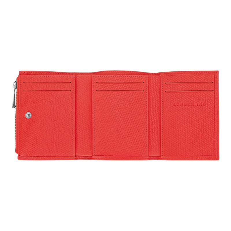 【自营】LONGCHAMP/珑骧Le Roseau三折叠钱包拉链零钱包30049HFP