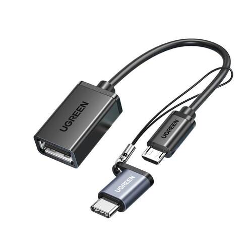 绿联otg转接线二合一安卓micro转usb转接头typec转换器适用于vivo华为oppo荣耀手机u盘下载优盘连接口数据线