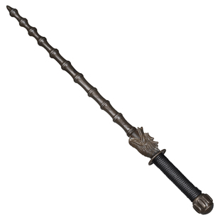 仿古一体龙头竹节钢鞭实心钢制双鞭锏武术训练兵器送背袋架子教程