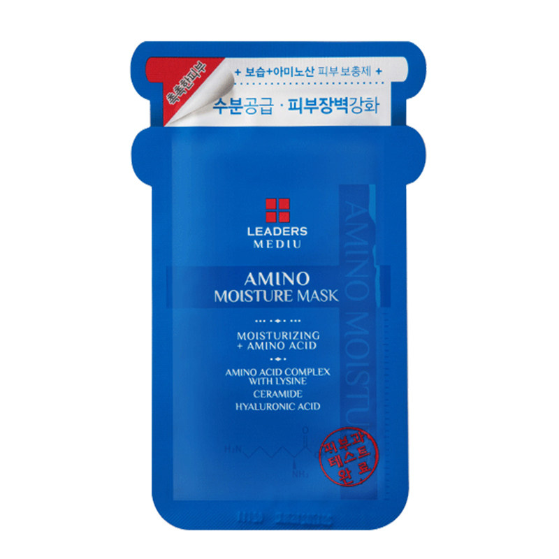 韩国LEADERS 丽得姿水库补水面膜美蒂优氨基酸保湿滋润修护面贴膜
