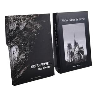 熙思黑色系列装饰硬壳仿真书可翻页样板房拍摄道具书桌面摆件饰品