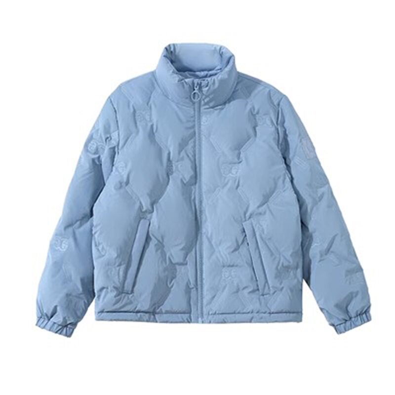 男装2023年冬季新款雾霾蓝立领短款潮流保暖羽绒服GD1111628I