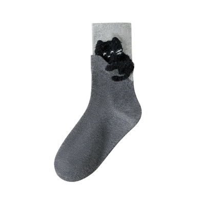 袜子女中筒袜春秋季款棉袜堆堆袜