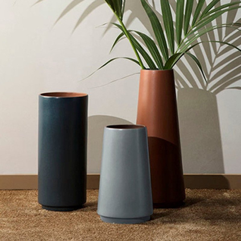 北欧创意陶瓷花插简约侘花瓶风寂奢大落地摆件感号高级轻插花家居