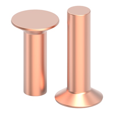 紫铜实心平锥头铆钉M2-M8