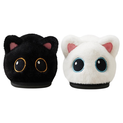 可爱小猫毛毛棉拖鞋男女冬季加绒