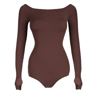 UDANCE一字肩拉丁舞连体上衣女高级感专业国标舞蹈练功服新款A160