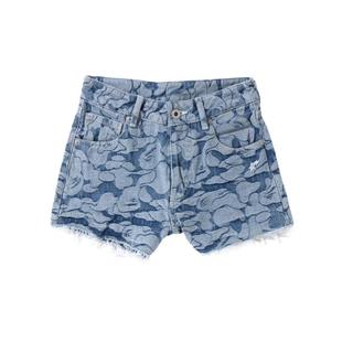 BAPE女装春夏星星刺绣满印迷彩图案牛仔短裤251001I