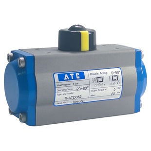 亚德客ATC气动执行器方轴球阀蝶阀双作用X-ATD032-52-063-075方轴