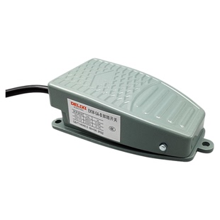 德力西脚踏开关带线EKW-5A/B车床脚踩式行程开关复位点动开关正品