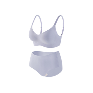 草本初色内衣女2025新款薄款小胸聚拢美背无痕轻薄软支撑文胸套装