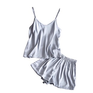 潮汕揭阳睡衣女款夏季2025新款冰丝性感吊带两件套短裤网红风夏天