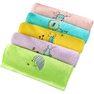 5条金号纯棉毛巾童巾 卡通立体毛线绣花 亮丽可爱 成人儿童家用
