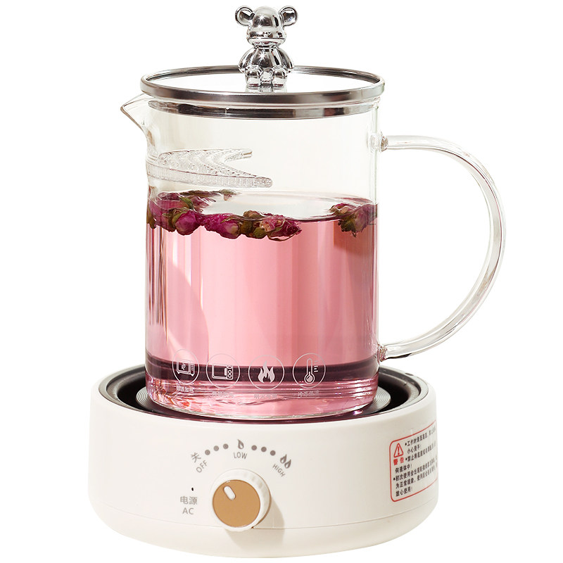 养生杯办公室小型家用花茶电炖杯泡茶壶煮茶器炖煮一体玻璃月牙杯