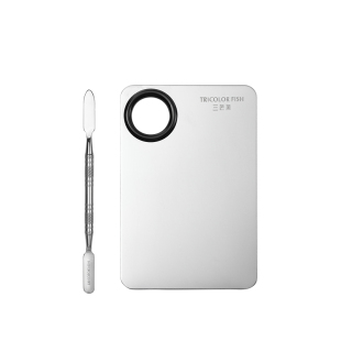 三色鱼金属调色板美甲店专用工具调色调胶工具不锈钢色板干湿两用