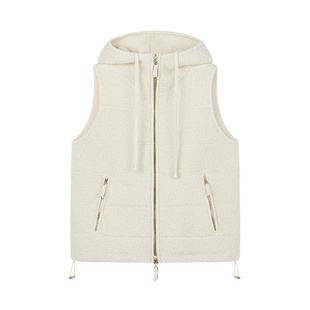 陈好同款CRUSH Collection冬季新款休闲连帽马甲外穿轻薄背心女