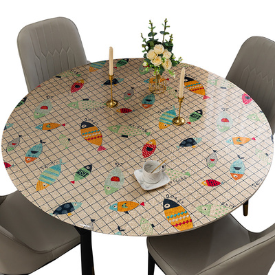 圆桌布pvc防水防油免洗