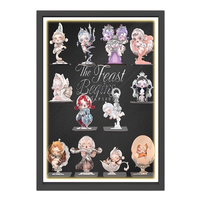 SKULLPANDA餐桌系列展示盒壁挂相框收纳适用SP泡泡玛特盲盒系列