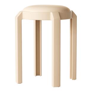 日本塑料凳子家用可叠放加厚软包板凳备用圆凳轻奢餐厅桌高椅凳子