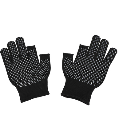 露两指尼龙点珠钓鱼手套半指防滑户外骑行男女薄款立体针织高弹