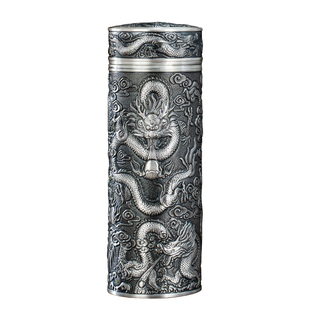 银杯子999内外纯银水杯足银九龙杯食用级熟银茶杯雪花银杯送礼