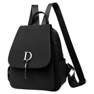 双肩包女2026新款牛津布小背包百搭轻便女士旅行包包时尚帆布小包