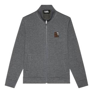 KARL LAGERFELD【含羊绒桑蚕丝】立领长袖开衫25秋冬新品老佛爷男