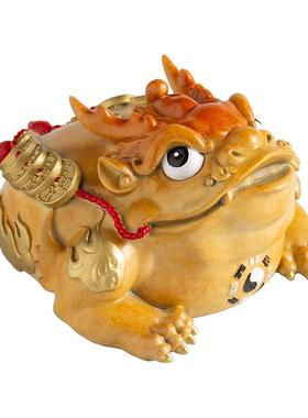 七星八卦金蟾吉祥物黄铜茶宠摆件