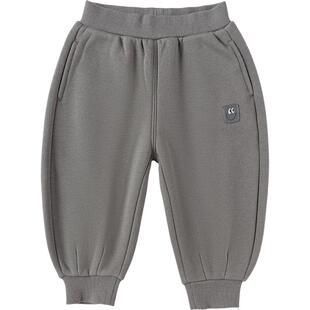 巴拉巴拉宝宝加绒裤子男童女童运动裤秋冬季新款婴儿休闲长裤宽松