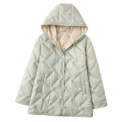 轻薄羽绒服女中长款时尚洋气宽松