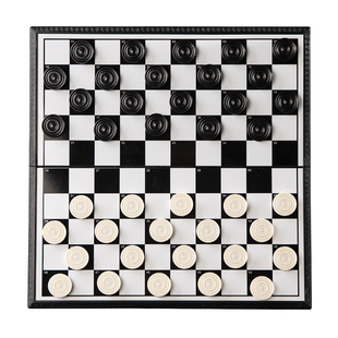 国际跳棋100格磁性折叠棋盘黑白色西洋棋子学生儿童成人亲子益智