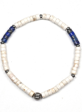 pohier情侣白松石原创设计手链