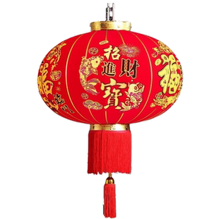 2026新款大门口大红灯笼中国风户外带led灯阳台过年一对装红灯笼