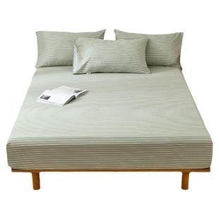 老粗布床笠单件加厚全棉床罩套100%纯棉麻防滑定制加高床垫保护套